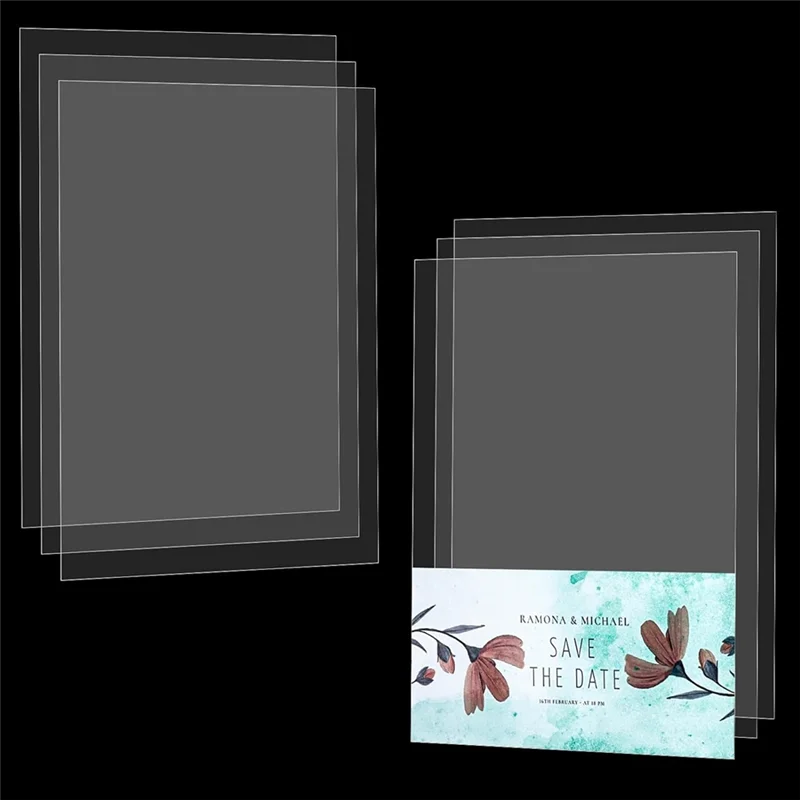 

-A25M 50PCS Acetate Sheets Clear Acetate Sheets Plastic Heat Resistant, 4.3X6.3Inchblank Mylar Stencil Sheets Template Plastic