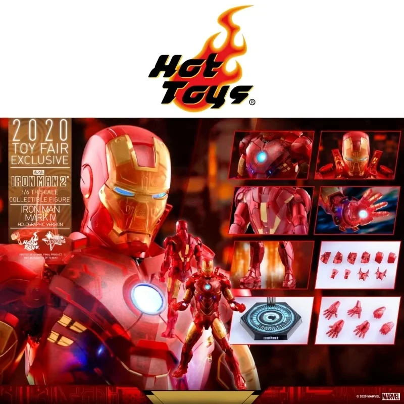 

В наличии Hottoys HT MMS568 Мстители Железный человек MK4 Holographic Edition 2020, ограниченная серия Venue, экшн-фигурка, модель игрушки, подарки