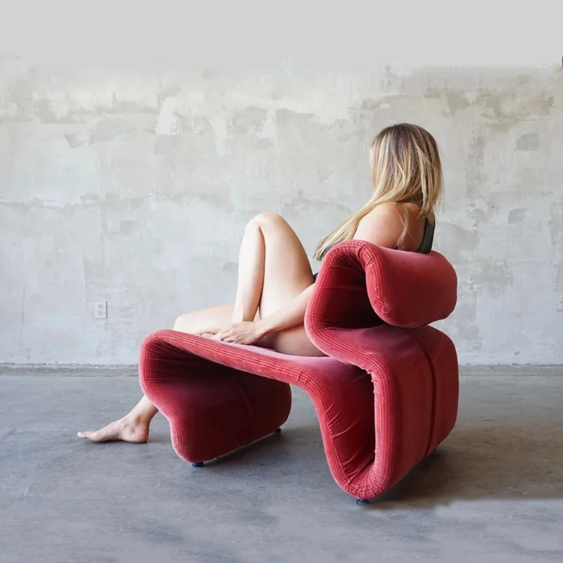 

S-shaped chair household living room single leisure chair balcony reclining chair