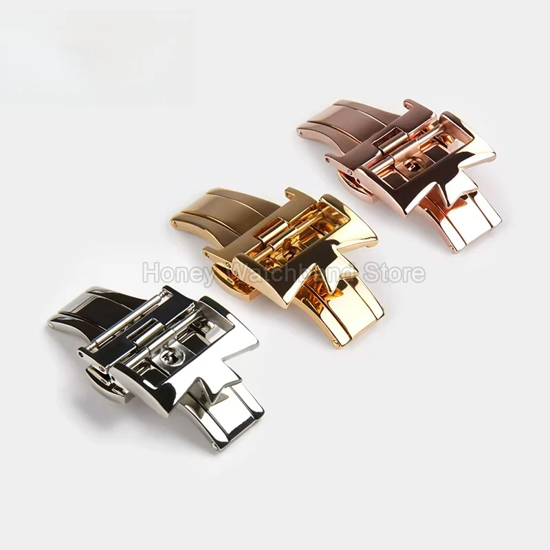 Stainless Steel Butterfly Clasp Leather Watchband Buckle for Vacheron Constantin Overseas Patrimony Watchband Buckle 18 20mm