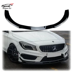 For Mercedes Benz C117 CLA Class 200 250 CLA45 AMG 2013 To 2015 Car Front Bumper Lip Splitter Spoiler Diffuser Tuning Body Kit