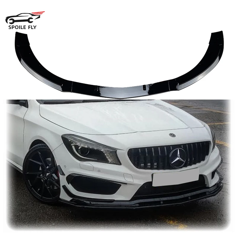 メルセデスベンツC117/W117 CLA A180 A200 A220 A250 amg CLA45 フロントバンパー リップスポイラー スプリッター カナード ベント セット フロントバンパーリップボディキットスポイラースプリッターABS