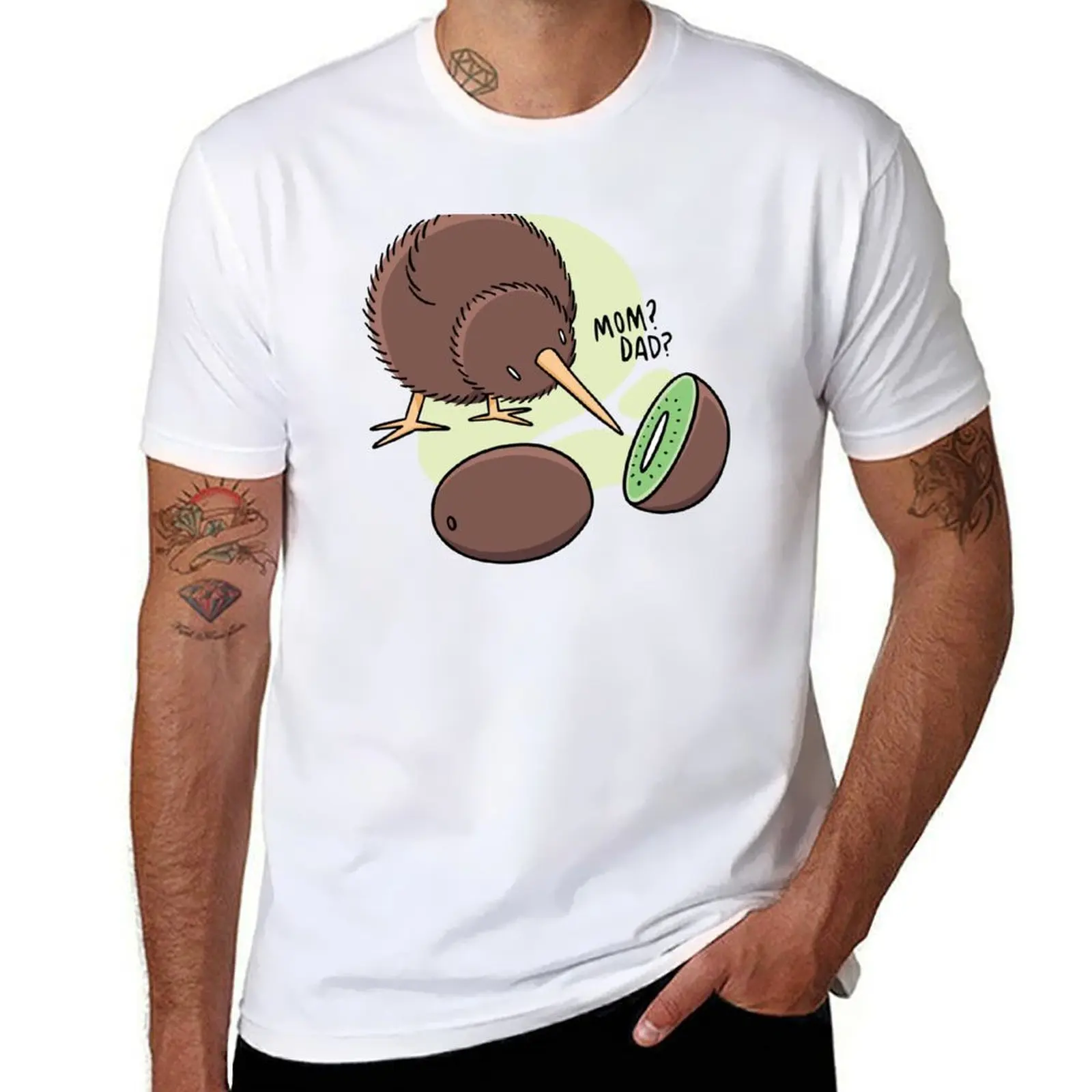 

Футболка FUNNY KIWI BIRD, мужские футболки, мужская футболка с рисунком, хлопковая футболка высокого качества