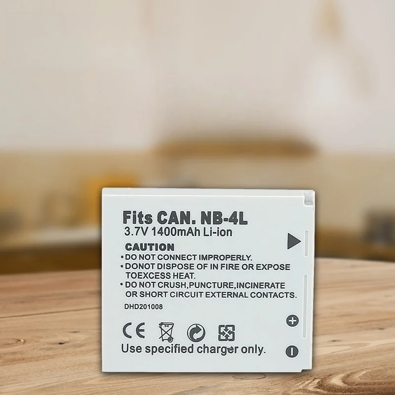 High Capacity 1400mAh NB-4L Battery for Canon IXUS 75 130 120 117 255 230 HS PowerShot ELPH 130 IS Cameras