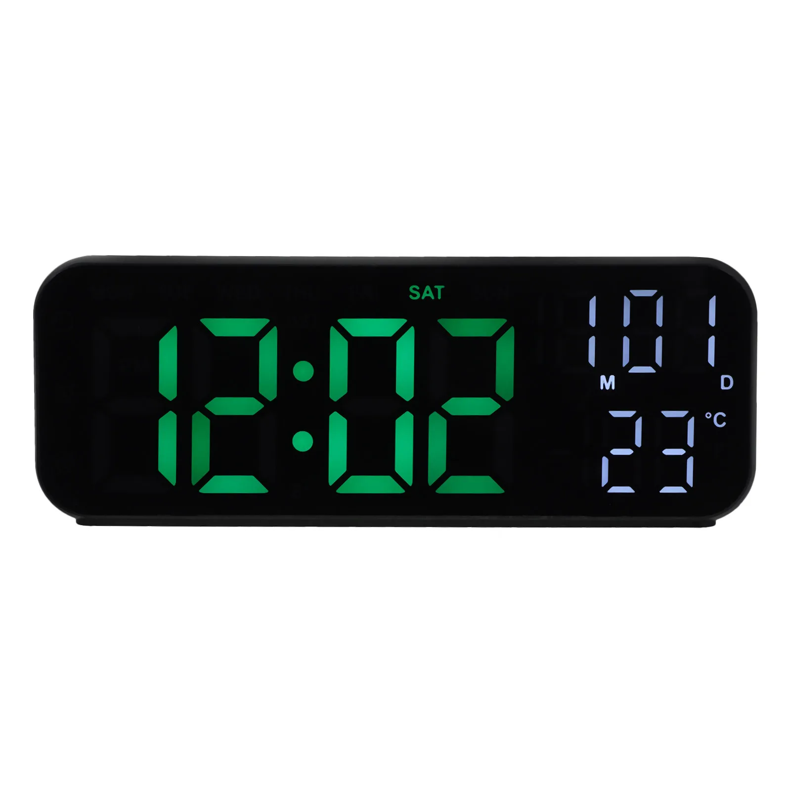 

Bedroom LED Digital Alarm Clock Small Thermohygrometer Large Number Adjustable Brightness Electronic Humidity Temperature Gauge