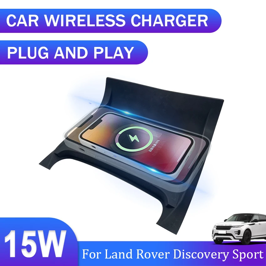 Wireless Charger,Special on-board QI phone fast charging panel Car Accessories For Land Rover Discovery Sport 2015 To 2018 2019