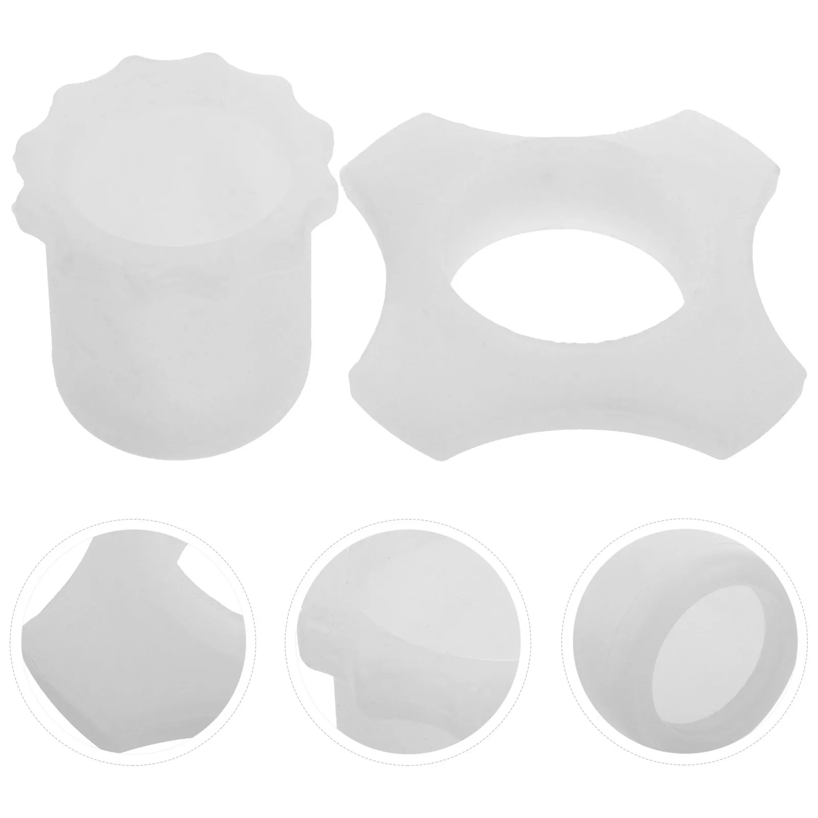 

2 Sets Glow In The Dark Mic Rings Anti-Slip Microphone Bottom Rod Sleeves Replacement For Cordless Mic Night Luminous Anti Roll