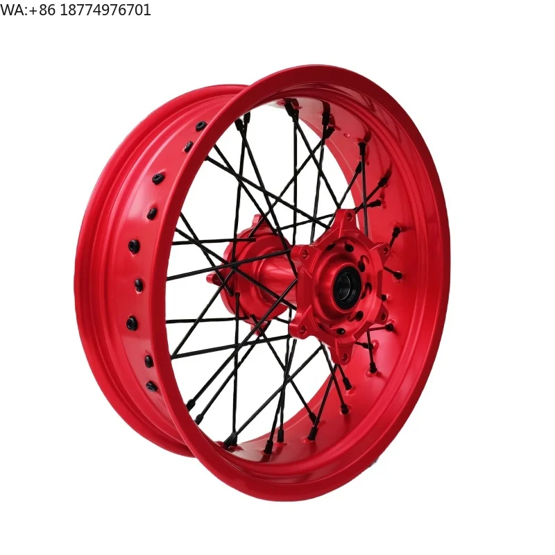 Color Changed Supermoto Wheel Sets Motorcycle Parts 17 Inch Supermoto Front Wheels With Hub