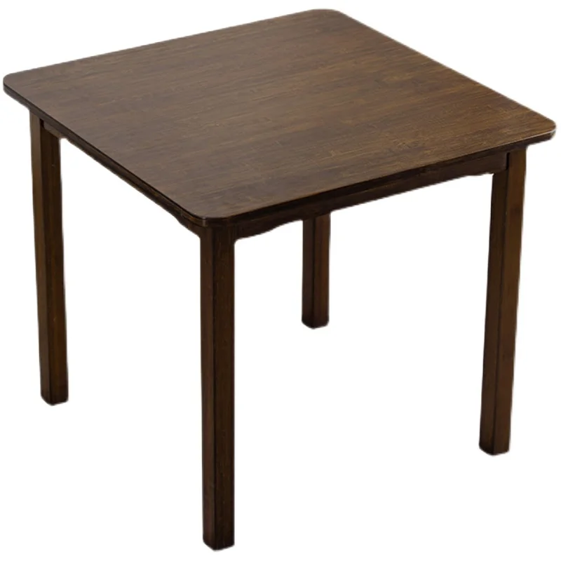 Black walnut dining table, solid wood square table, small household dining table, square learning, bamboo square