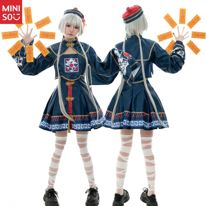 

Miniso Zombie Vampire Costume for Women, Long Sleeve Undead Party Dress