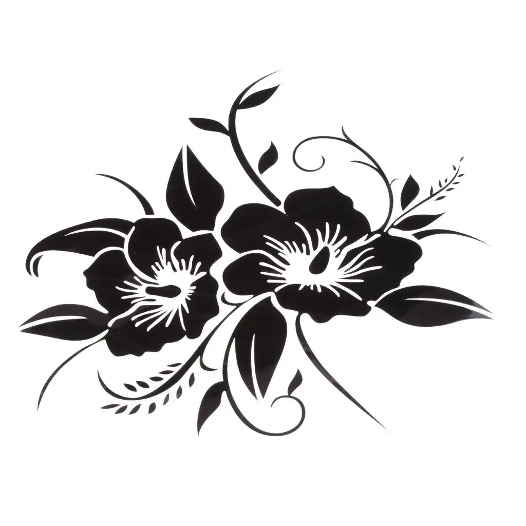 18.8x18cm Flower Bumper Decorative Decal Fashion Motorbike Car Sticker