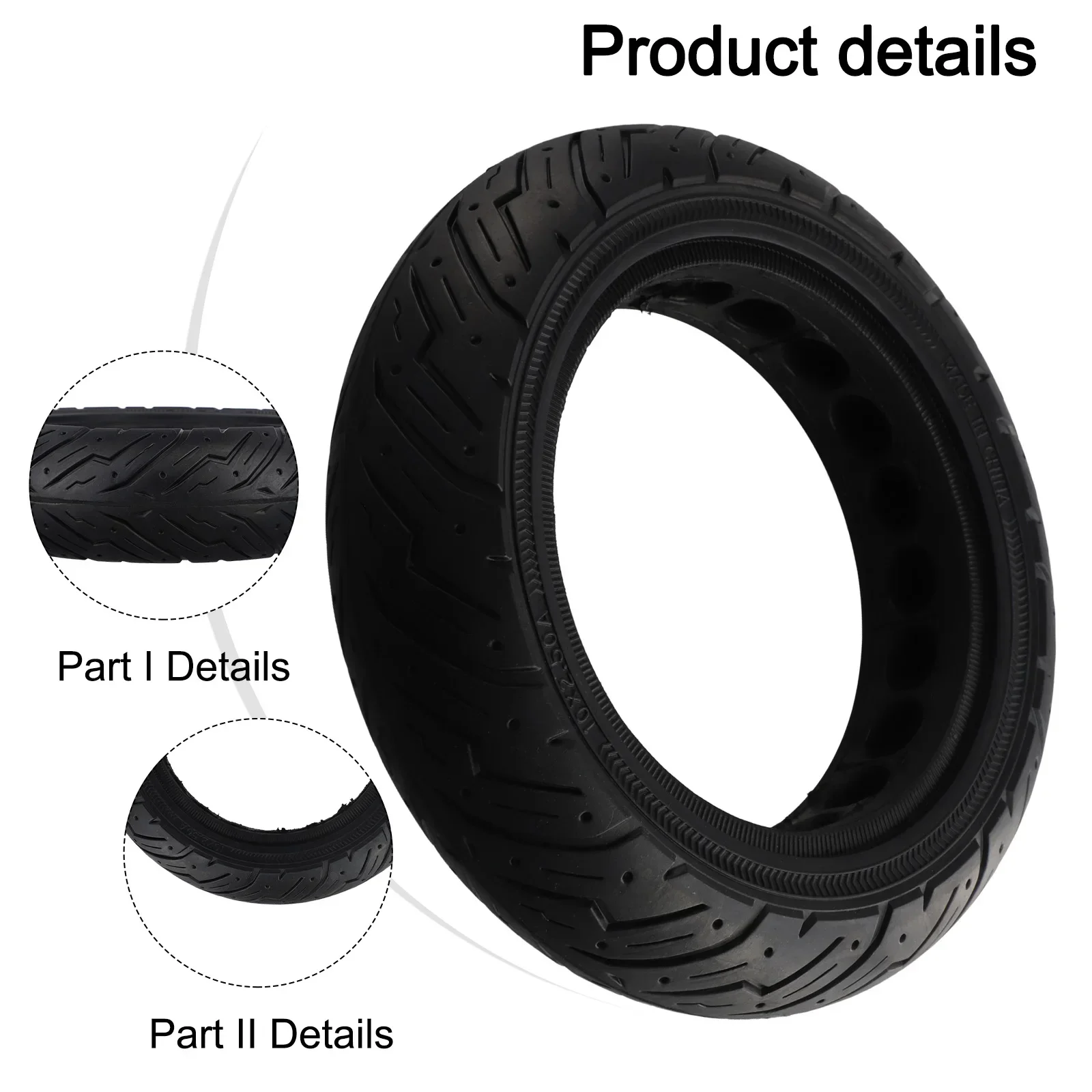 

10 Inch Electric Scooter Tyre 10*2.5 Solid Tyre For Ninebot Max G30 Anti-skid Wear Resistant Solid Tire E-scooter Modified Tires