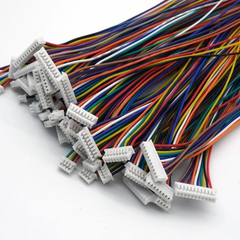 10PCS GH1.25 2P/3/4/5/6/7/8/9/10/12P Single/Double Head 1.25mm Spacing Electronic Wire with Locking Terminal Wire 100/150/300mm