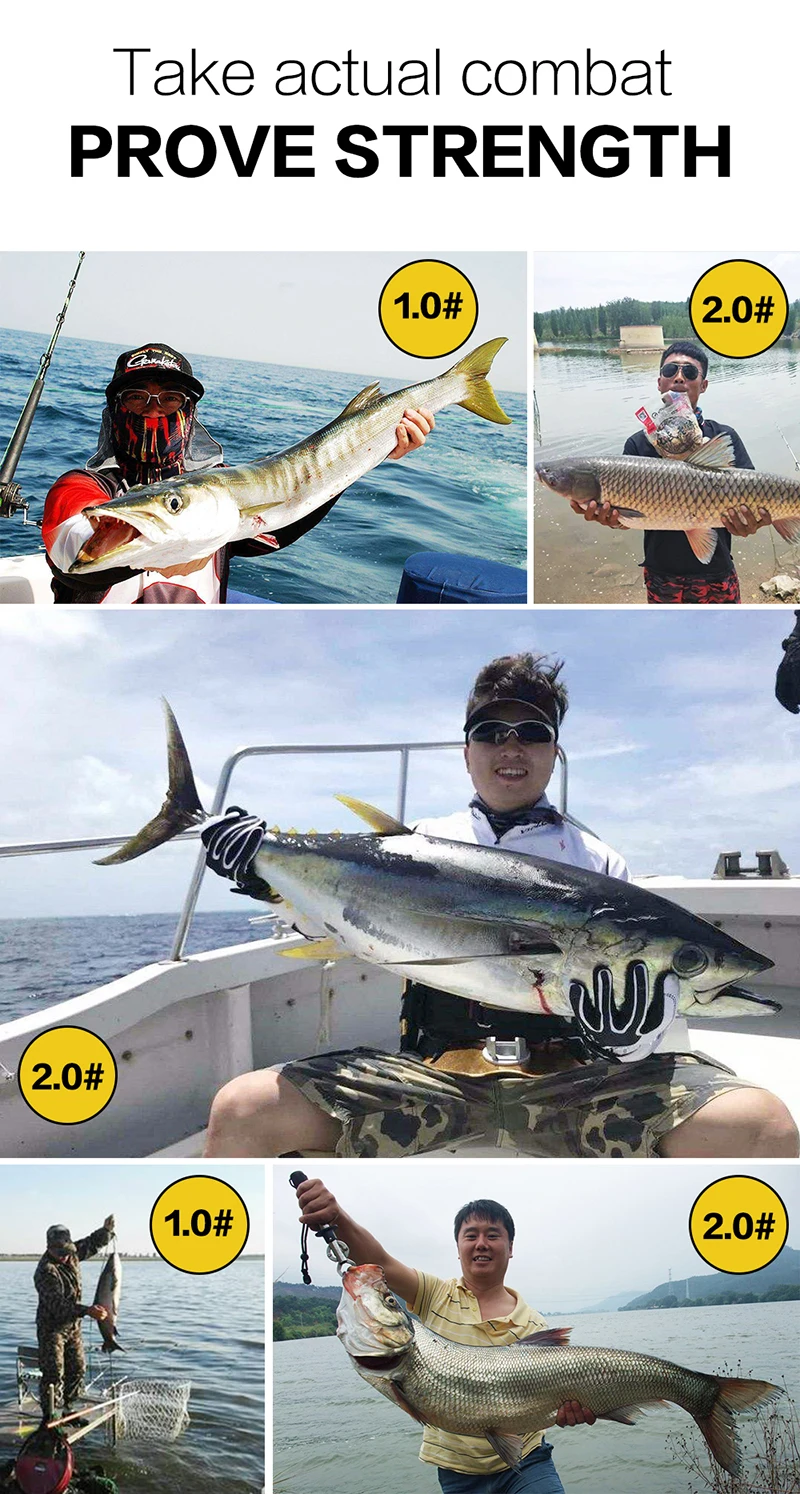 HLUR Geflochtener Draht X16 100/300/500/1000 m 4 Farben Alle Für PE Angelschnur MaxDrag 150LB Multifilament Für Salzwasser Pesca – Detail 2
