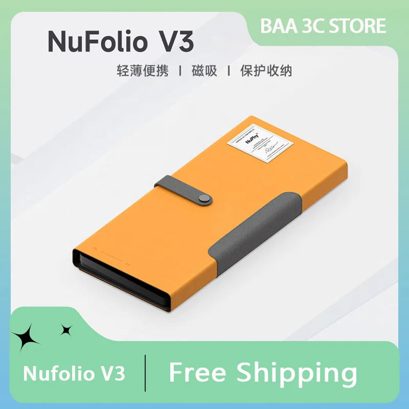 Nuphy NuFolio V3 Suit Air V2 Exclusive Leather Case Yellow Protective Cover Nuphy Accessory for Air75 V2/Air60 V2/Air96 V2