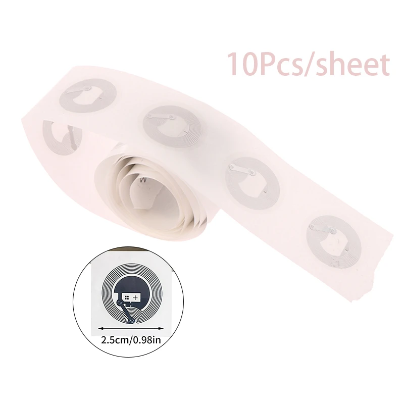 

10pcs Clear NFC Tags NTAG 213 Stickers For 13.56 MHZ 25mm Chip Universal Label RFID Tags And All NFC Phones 144/504/888 Byte