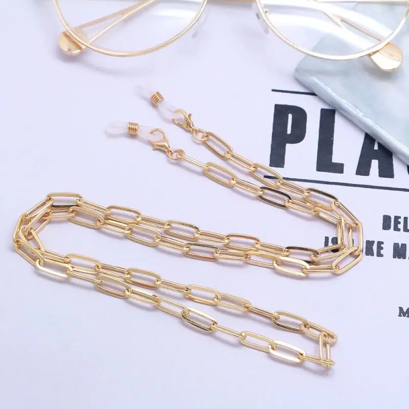 New Glasses Chain Creative Paperclip Hip Hop Metal Mask Hanging Rope Mask Lanyard Non-slip Sunglasses Rope Chain Mask Chains