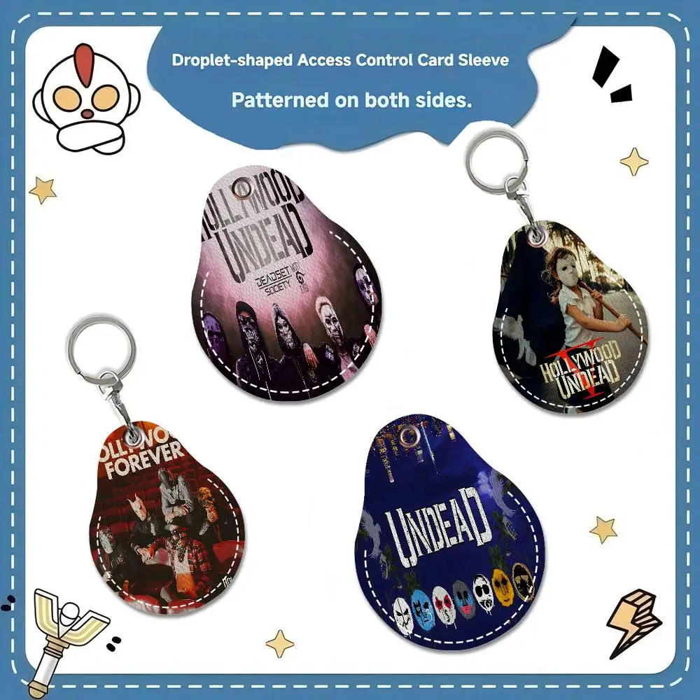 Rock Band H-Hollywood Undead Singer Waterdrop aped N Acc Control Card Holder for Vehicles Public Transport Keychain Protective