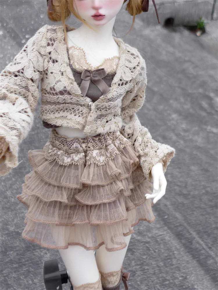 BJD 人形の服 1/3 1/4 人形用スカートカーディガントップ靴下衣装人形服アクセサリー
