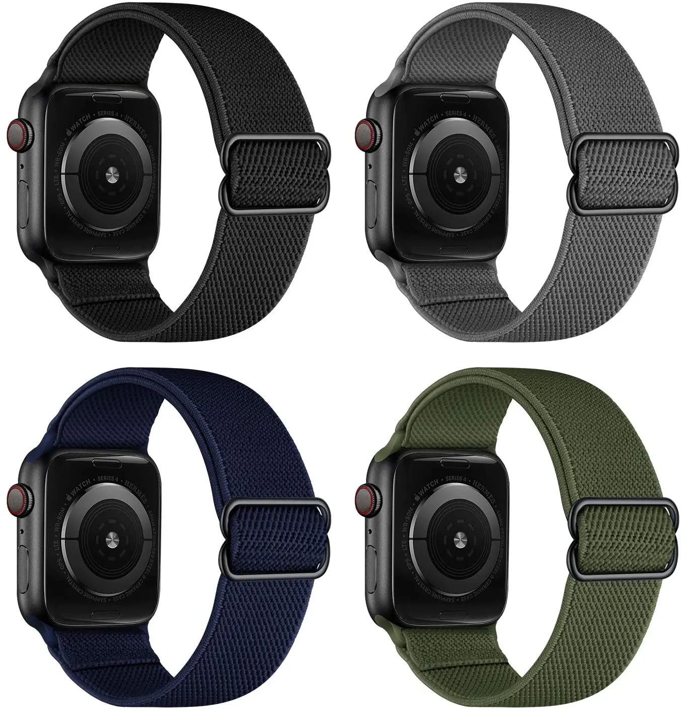 Elastic nylon strap For Apple watch Ultra 49mm 8 7 45mm 41mm Breathable watch wristband For iwatch 6 5 4 3 SE 44mm 42mm 40mm38mm