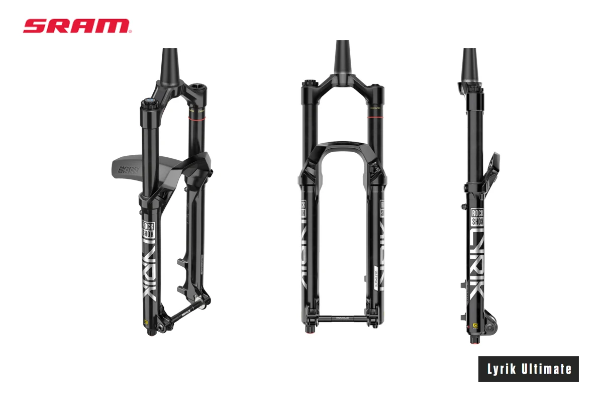 

ROCKSHOX 2023 FORK LYRIK ULTIMATE 27.5 29 INCH 5x110mm BOOST™ AXLE Ultimate foil graphics package “BoXXer” Red Signature color