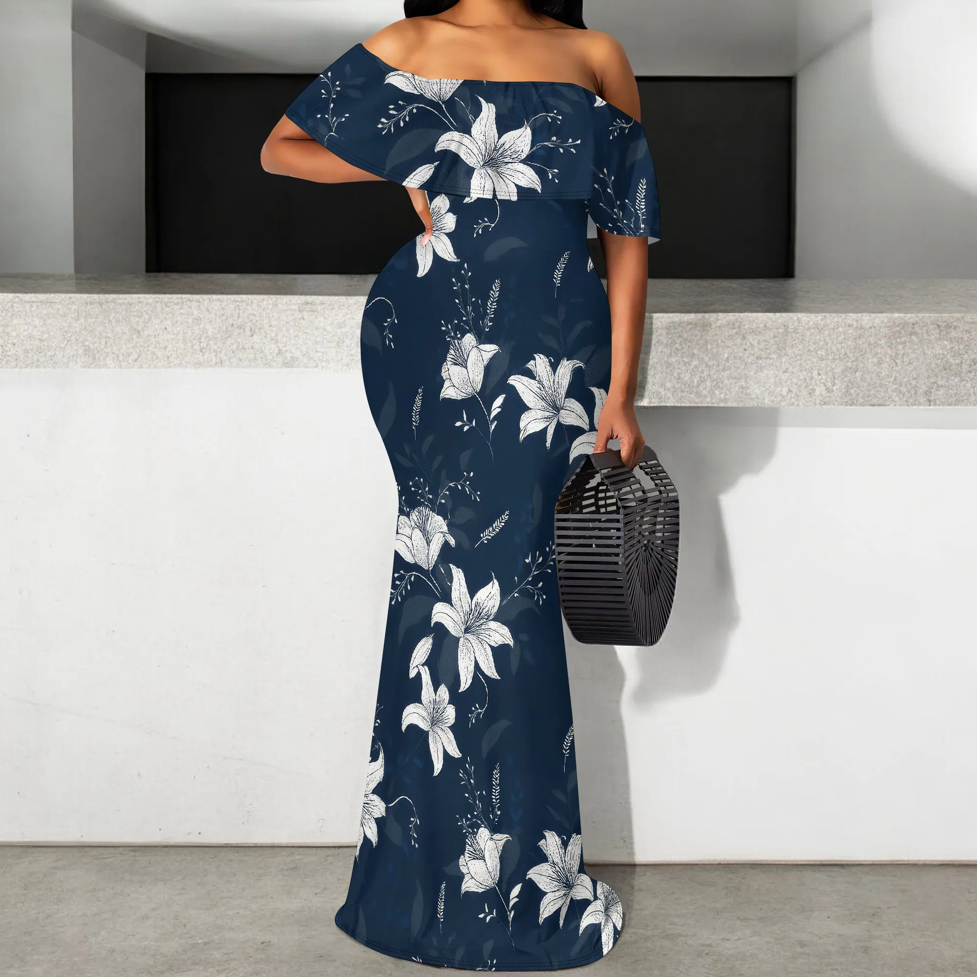 여성 캐주얼 여름 Sundress를위한 플러스 사이즈 맥시 드레스