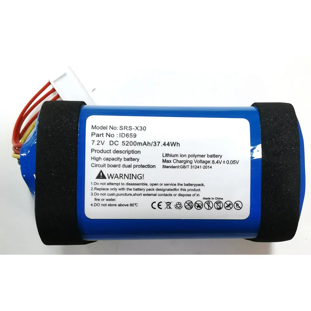 

New Rechargeable Lithium ion Battery Pack for Sony SRS-X30 ID659 Bluetooth Audio