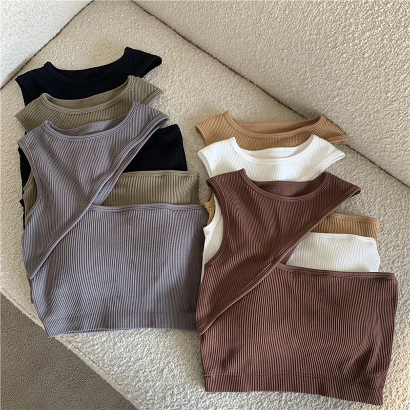 Sexy Women Summer Hollow Crop Tops Halter Sleeveless Tops Slim Fit Summer Casual Solid Color Backless Crop Tube Tops Streetwear