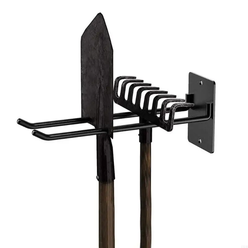 4XFD Garage Garden Tool Wall Mount,Heavy Duty Garage Tool Storage Rack,Shovel, Rake, Folding Chair Storage