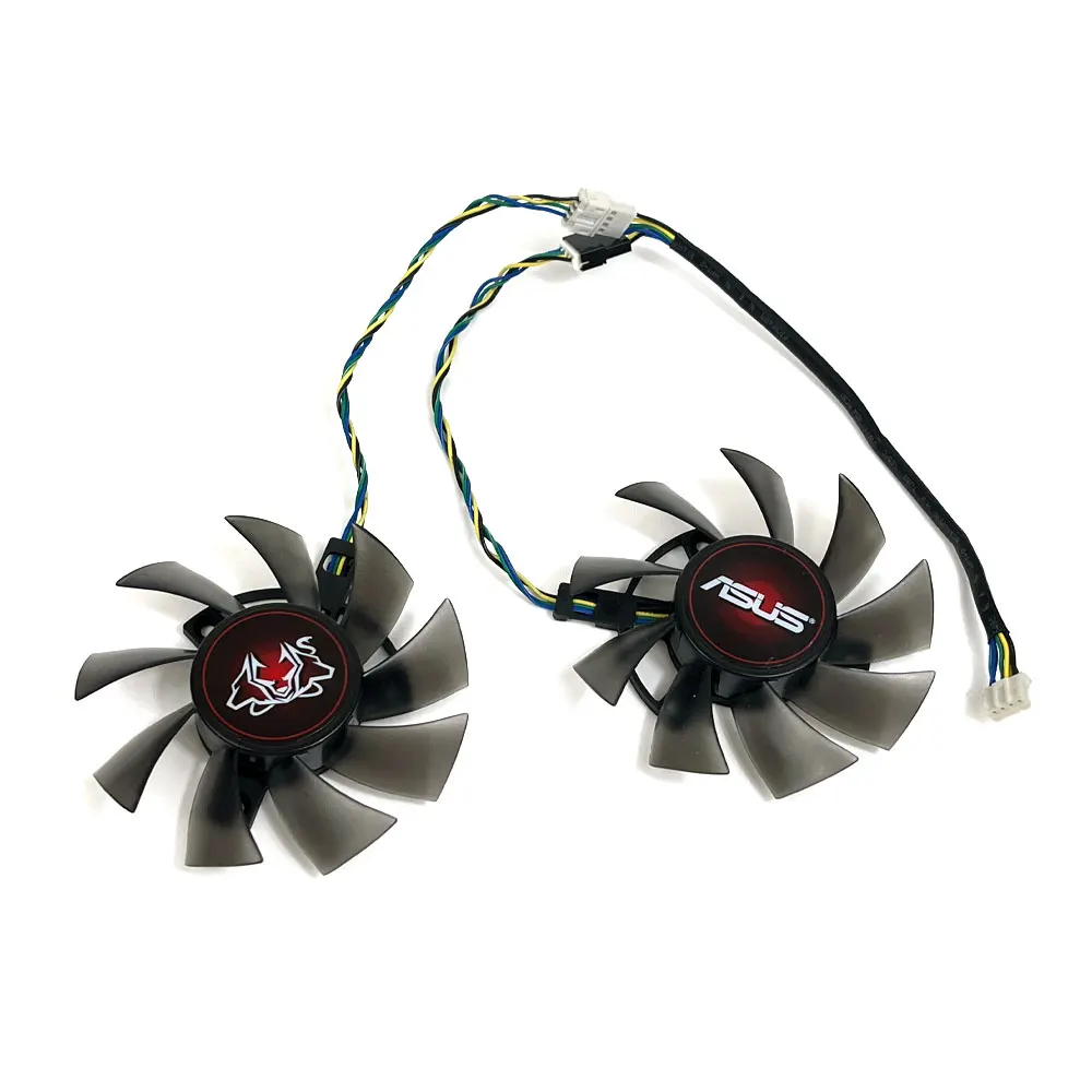 2FAN 4PIN T128015SU GTX 1050 TI GPU FAN，For ASUS Cerberus GeForce GTX 1050 Ti、CERBERUS-GTX1050TI-A4G Graphics card cooling fan