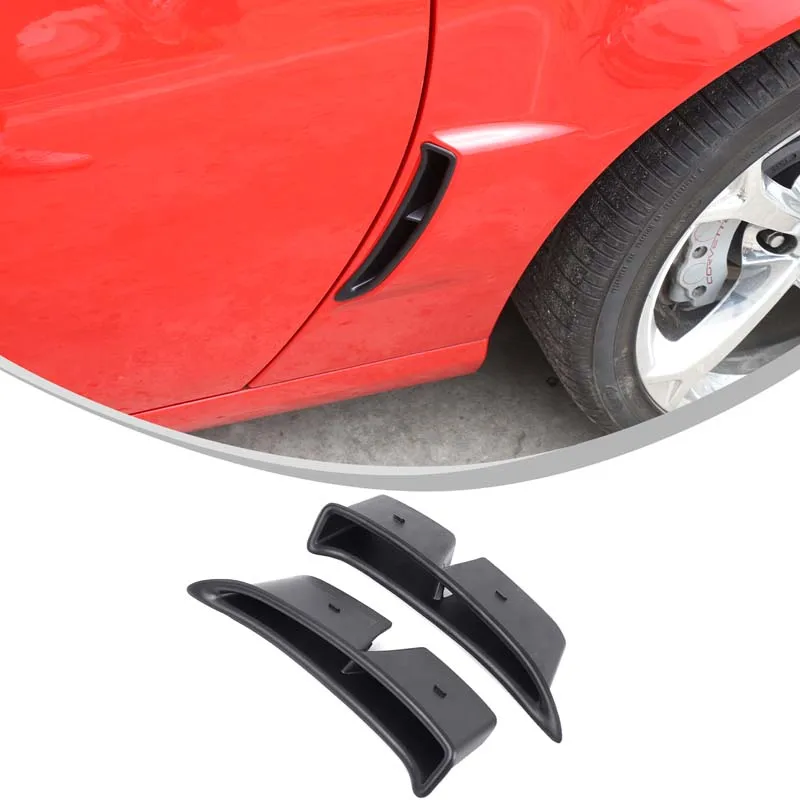 

For Chevrolet Corvette C6 2005-2013 ABS Black Car Side Fender Air Intake Trim Frame Car Replace accessories