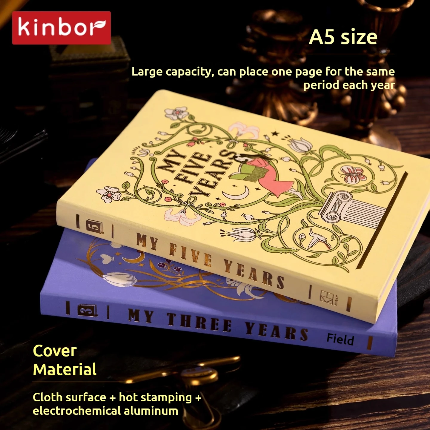 Kinbor – carnet d'illustration de Collection de plans de 3 à 5 ans, 64g, manuel A5, auto-remplissage continu, efficacité de gestion du temps