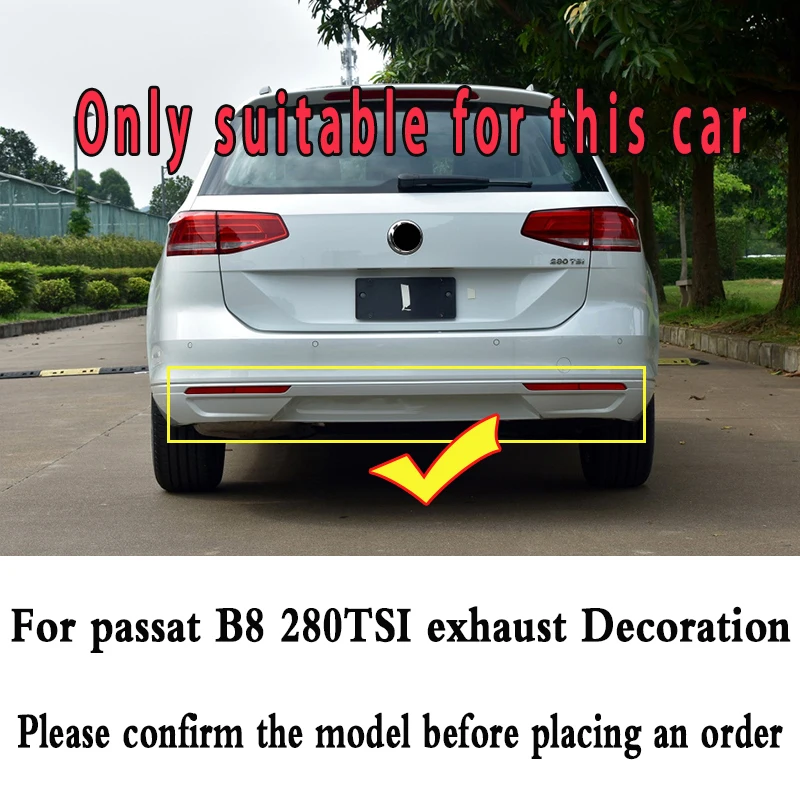 Car Styling For vw's Passat B8 Variant Body Kit 2016 2017 2018 2019 2020 Chrome Styling Accessories Four Exhaust Decoration