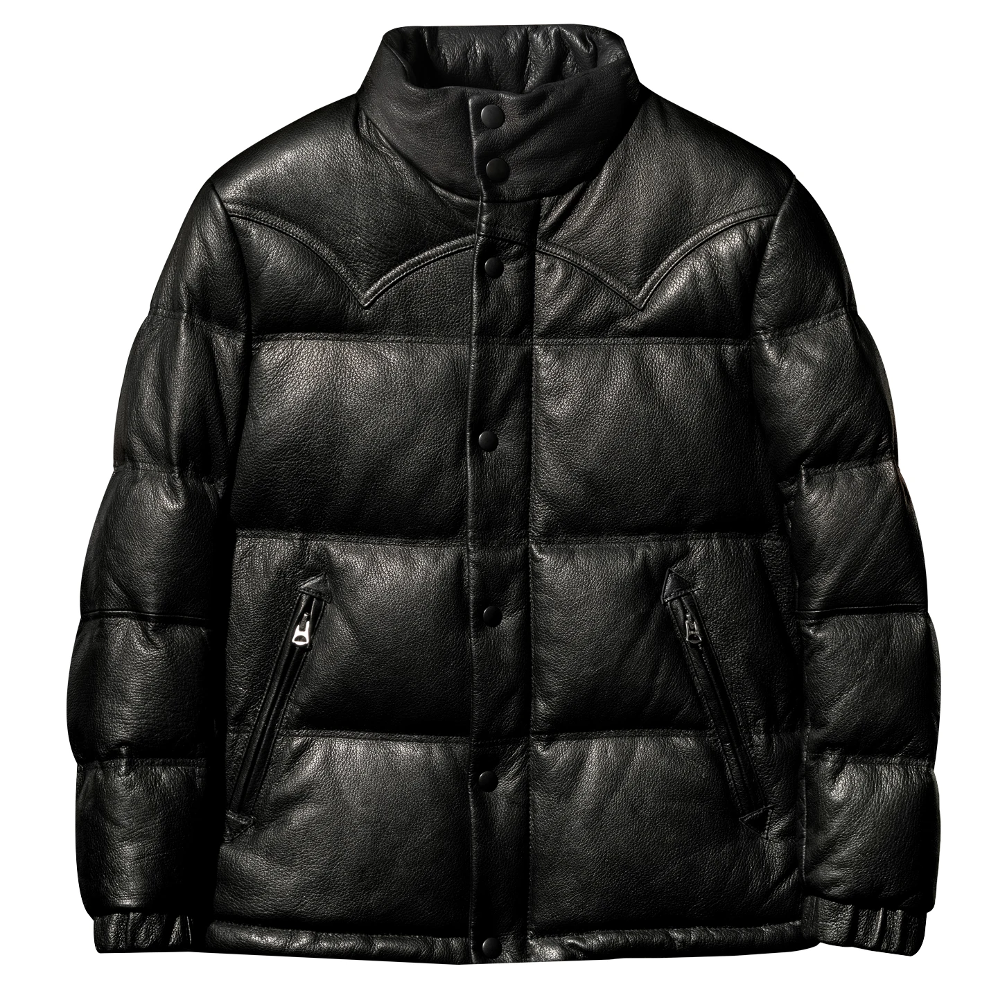 

Черный зимний кожаный пуховик для мужчин в повседневном стиле размера плюс 5XL из натуральной овчины, толстое теплое пуховое пальто с воротником-стойкой