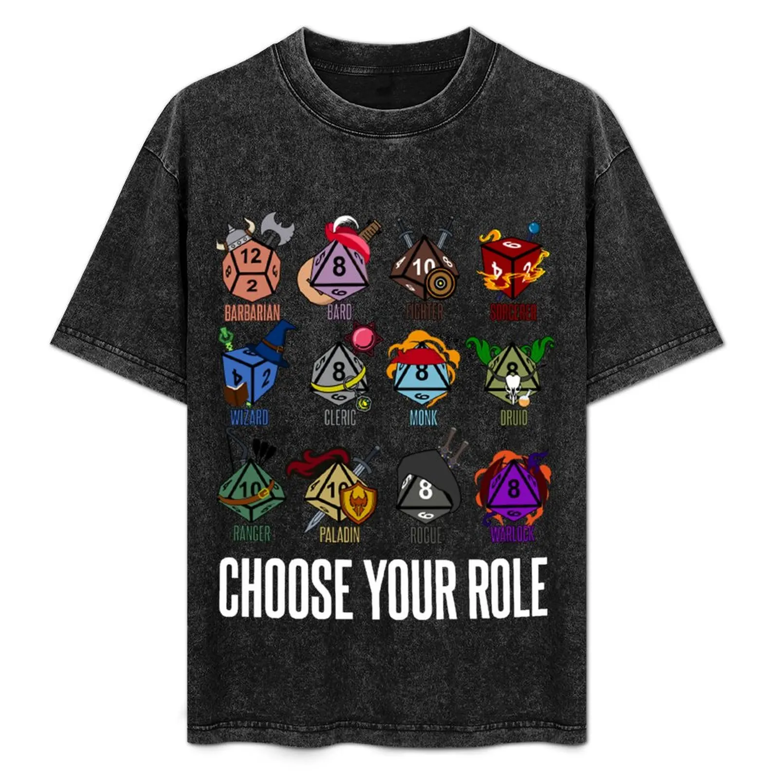 

D&D Character Class Hit Dice T-Shirt graphic t shirt vintage cute tops t shirts for men cotton