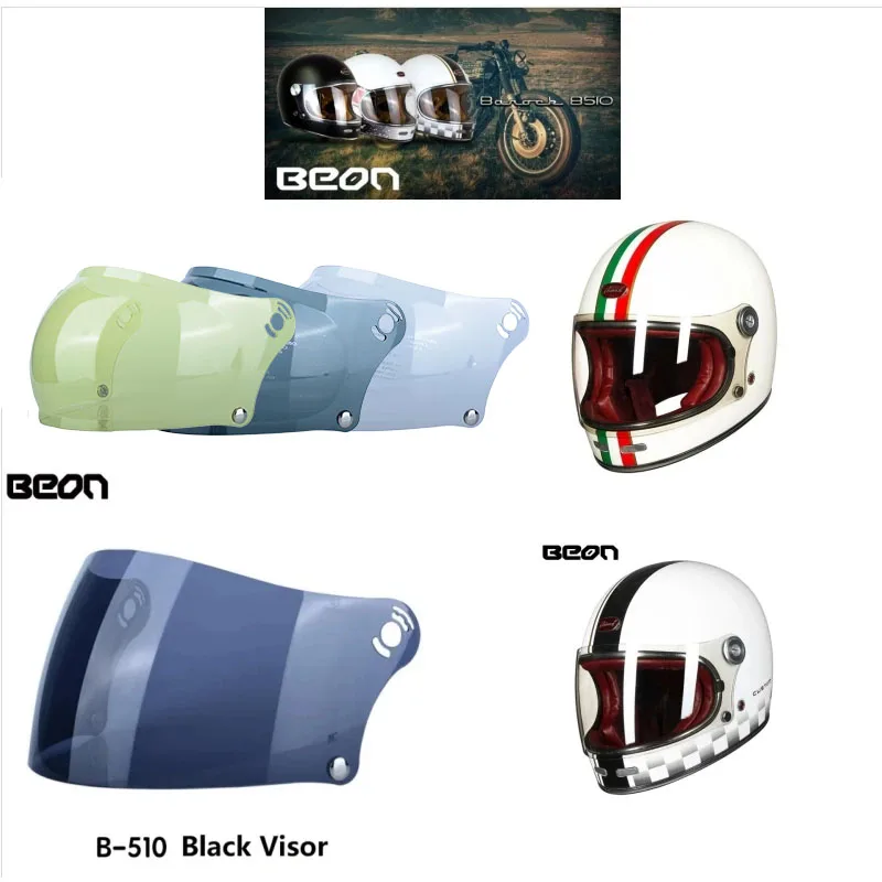 

Helmets Visor BEON B510 Motorcycle Helmet Lens Visor Plating Uv Protection Lens Faceshield Kaciga Casco Moto Tapecete