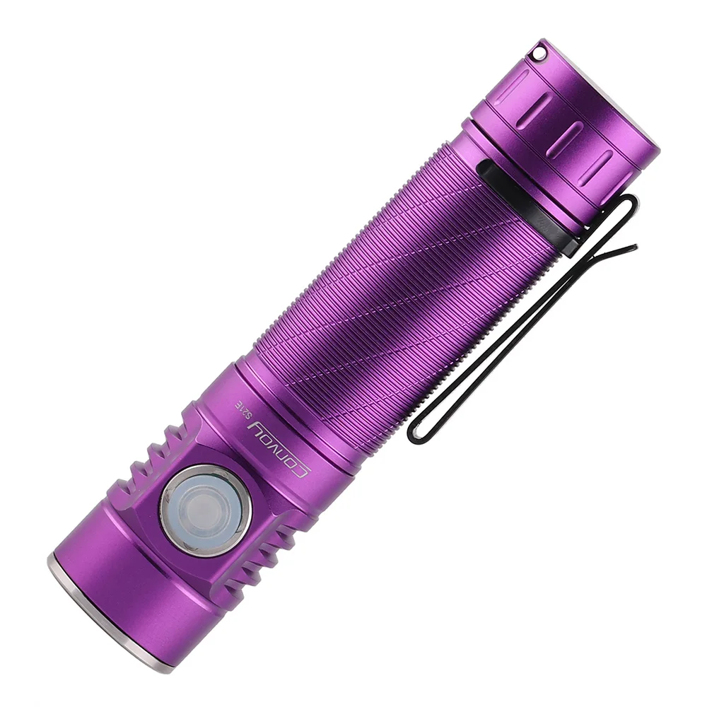 Convoy Purple S21E Flashlight SST40 Led Lanterna 21700 Flash Light Torch 2400lm Fishing Lamp Work Light Type-c Charging port