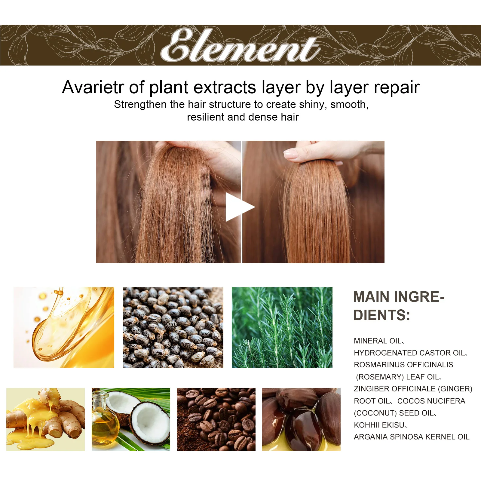Rosemary Hair Growth Oil 60ml Anti Hair Loss Treatment For Thicker Hair Repairing Dry Damaged Hair Scalp Care With Argan Oil