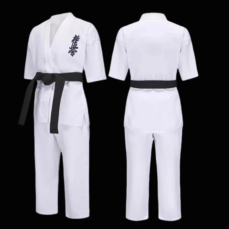 

White Karate Uniforms Taekwondo Quick-Drying Available For Kids&Adults Long Sleeve Unisex Size 110cm-180cm For Competition