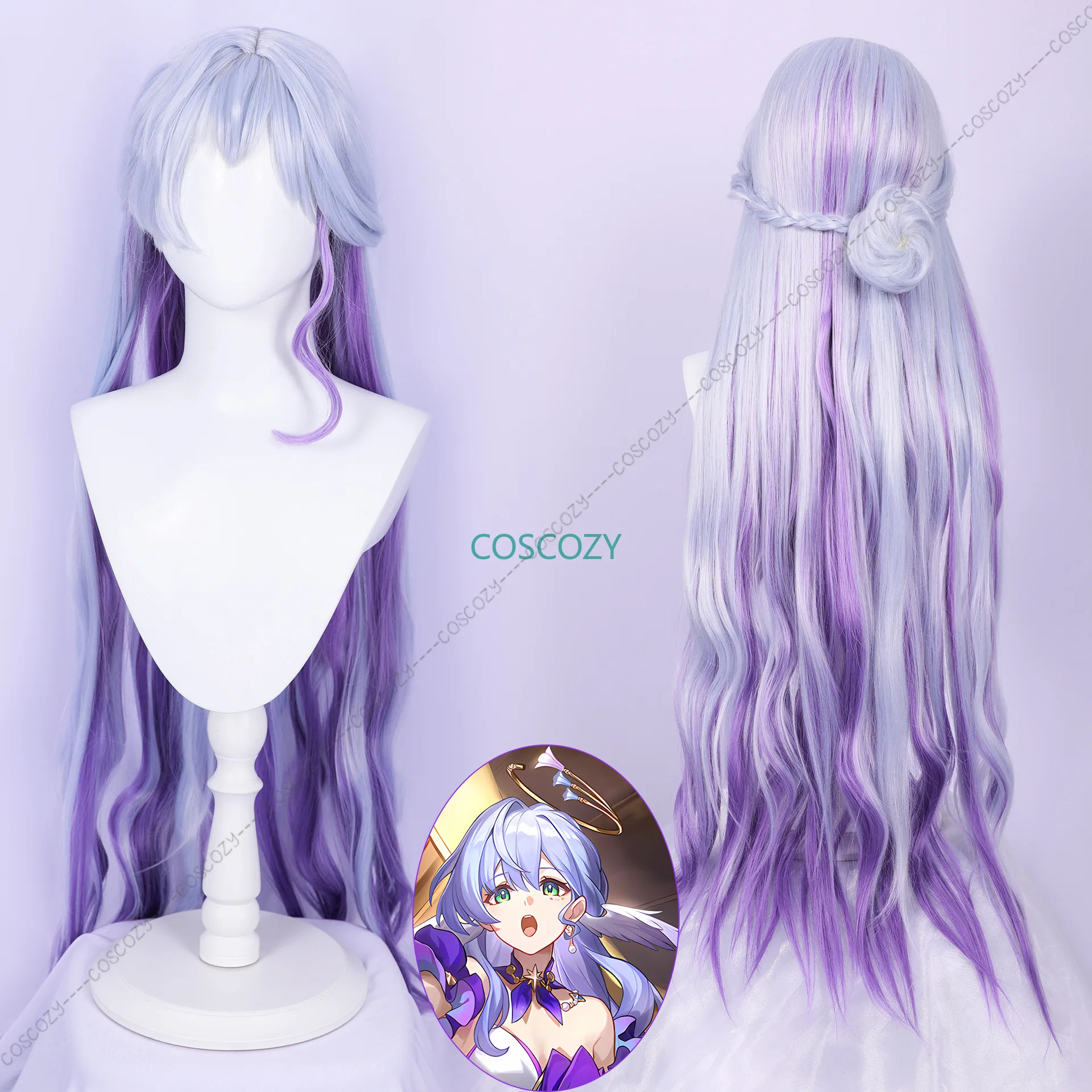 Game Honkai: Star Rail Music Concert Costume Robin Cosplay Purple Dress Bracelet Earrings Wig Suit Women Hallowen Party Outfit