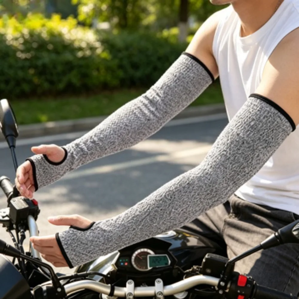 Thumb Hole HPPE Cut Resistant Arm Sleeve Anti Bite Abrasion Proof Safety Protector Work Protective Gear Gardening Tool