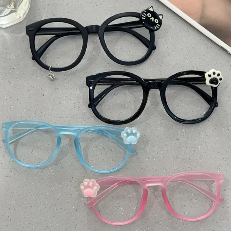 New Cat Claw Eyeframe Cute Girl Eyeglasses Frame No Lenses Photograph Shows Small Face Cosplay Japanese Decoratives Accessories