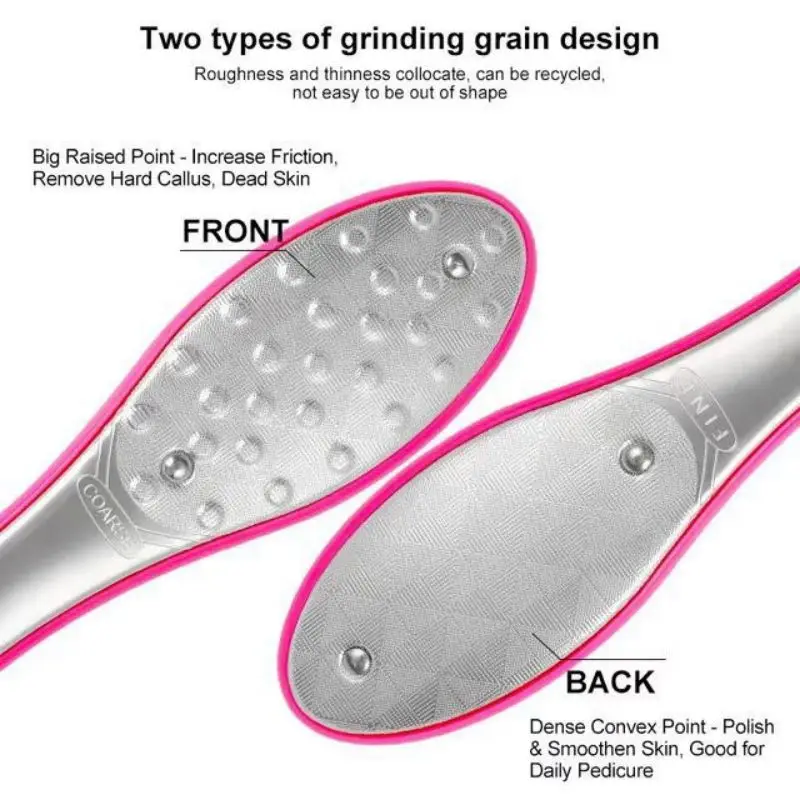 Double Sided Foot File Pedicure Foot Care Tools Dead Skin Callus Remover Stainless Steel Professional