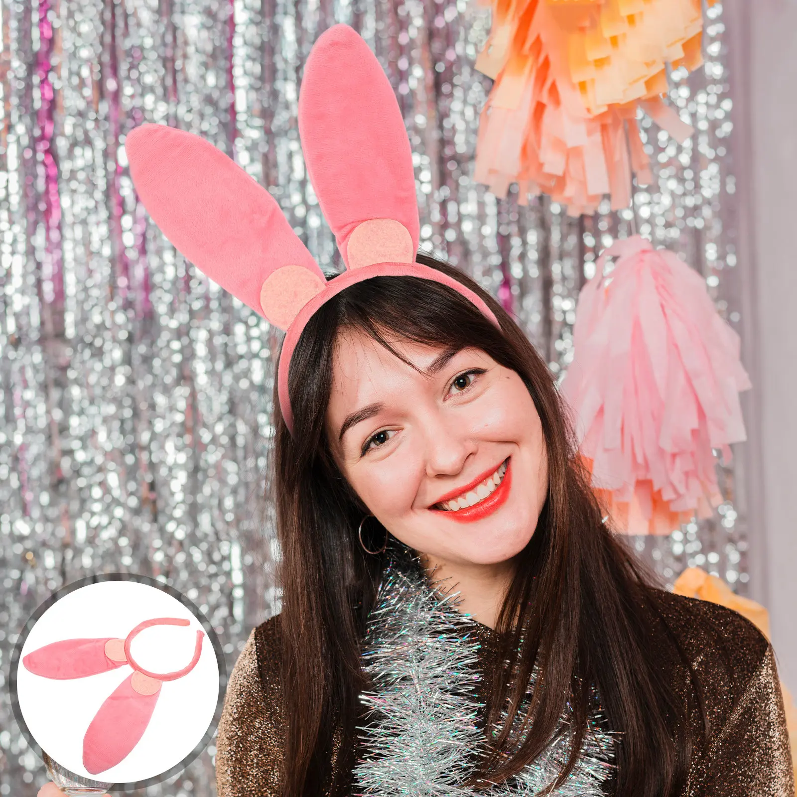 

Милая повязка на голову с ушками кролика для женщин и девочек, аксессуар для волос на Пасху, для косплея, мягкий и удобный головной убор с кроличьими ушками на каждый день