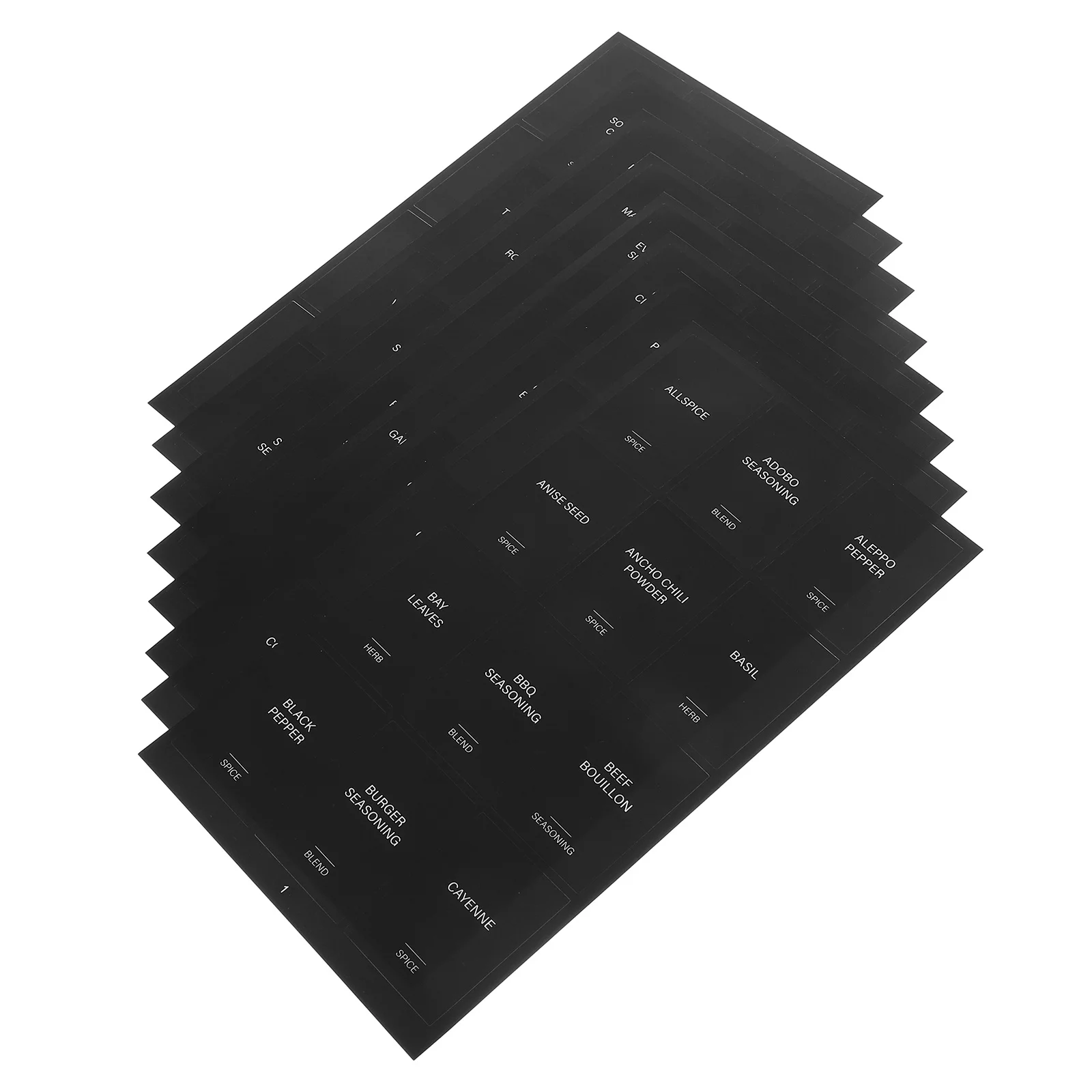 

32 pcs Waterproof Rectangle Spice Labels Stickers Self-Adhesive For Kitchen Containers Food Jar Organizing Pantry Seasoning