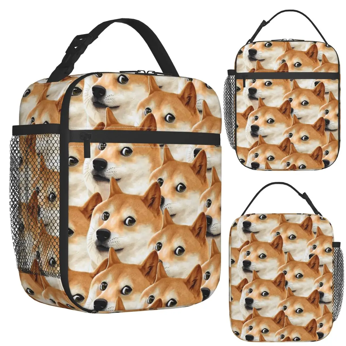 

Doge Shiba Inu Memes Insulated Lunch Bag for School Bento Storage Food Boxes Portable Container Cooler Thermal Lunch Box Tote