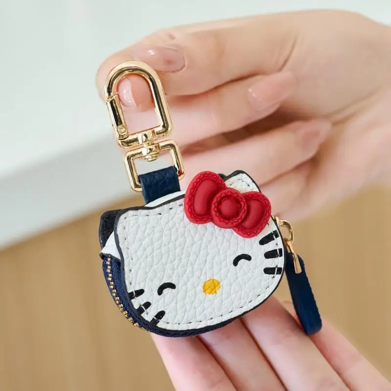 Sanrio Hello Kitty Personalizowany Kreatywny Skórzany Brelok do Kluczy KT Kot Modne Dodatki Odzieżowe Prezenty na Boże Narodzenie i Urodziny