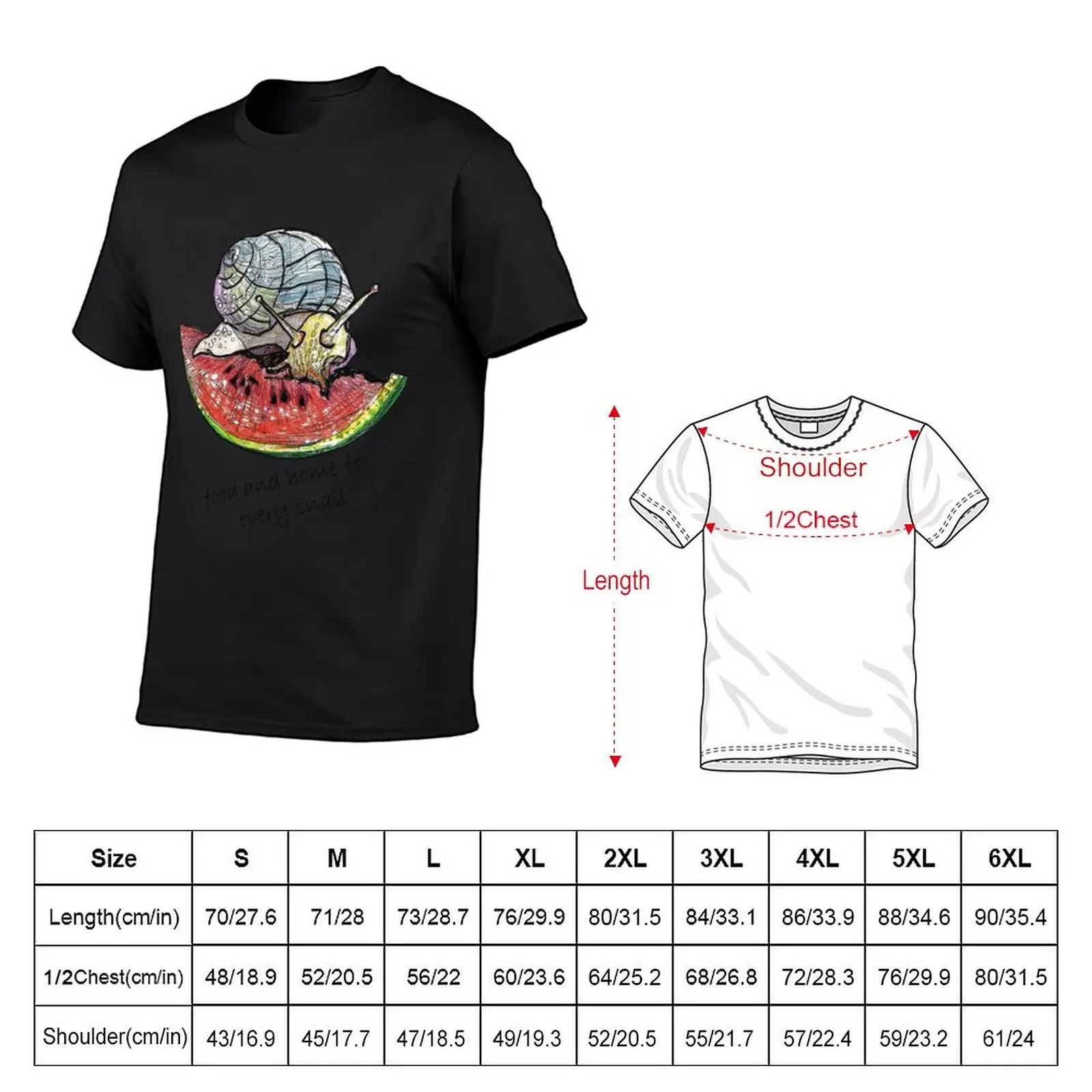 Snail eating watermelon T-Shirt rapper graphic tees animal prinfor boys designer t shirt men