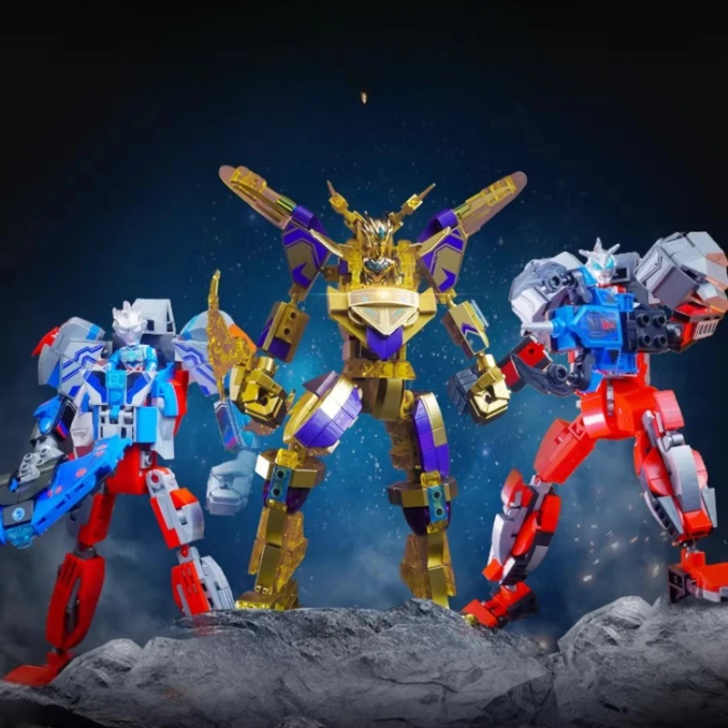 

Qimeng Building Blocks Keeppley Ultraman Zero Powered Armor Glitter Version Toy, Gift for Boys