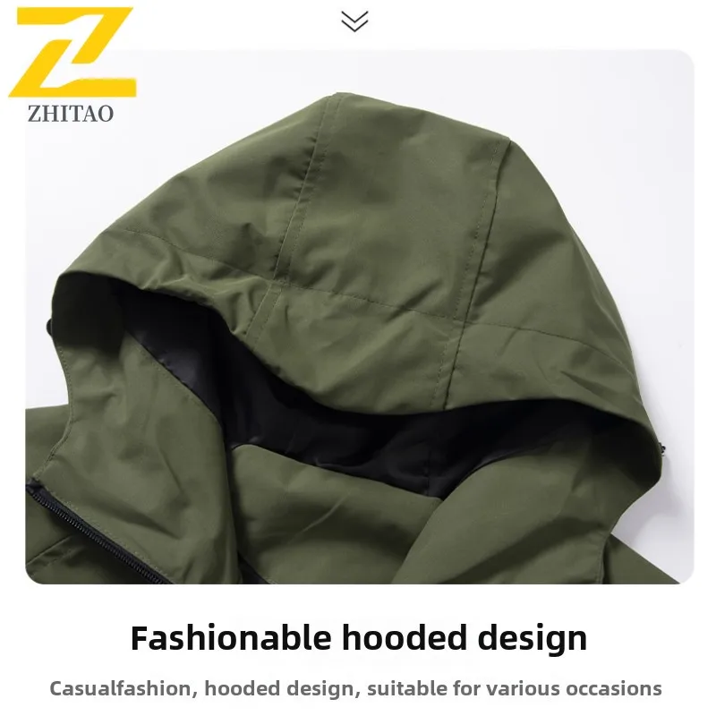 2025 herbst Wasserdichte Jacke männer Hohe Qualität Multi-tasche Mit Kapuze Windjacke Männlichen Reise Outdoor Camping Arbeit Regendicht mantel